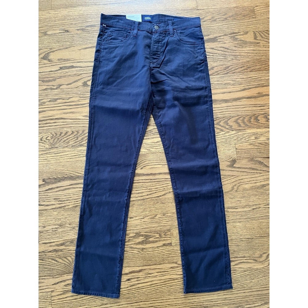 NEW CITIZENS OF HUMANITY THE GAGE SLIM STRAIGHT TWILL JEANS IN NAVY BLUE SIZE 30